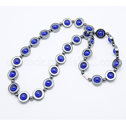 Non-magnetic Synthetic Hematite Necklaces&nbsp;UK-X-NJEW-D007-1-1