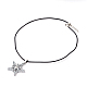 Star Couples Leather Pendant Necklaces for Valentin's Day UK-NJEW-P127-018-K-5