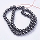 Non-magnetic Synthetic Hematite Bead Strands UK-G-R193-19-8mm-2
