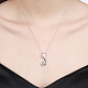 Silver Plated Brass Cubic Zirconia Pendant Necklaces UK-NJEW-BB16161-7