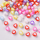 Transparent Heart Acrylic Beads UK-TACR-S117-M-1
