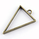 Rack Plating Alloy Triangle Open Back Bezel Pendants UK-PALLOY-S047-09F-FF-2