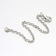 Iron Chain with Lobster Clasps for Bracelet Making UK-IFIN-M020-01-1