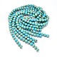 Synthetic Turquoise Round Beads Strands UK-G-N0139-02-10mm-K-2