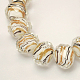 Handmade Gold sand Lampwork Beads Strands UK-FOIL-R004-10mm-04-1