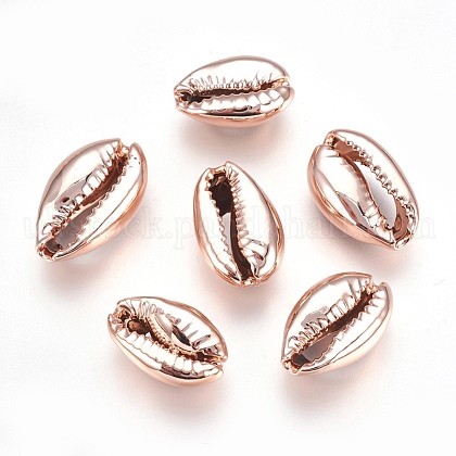 Electroplated Shell Beads UK-BSHE-O017-13RG-1