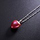 SHEGRACE&reg 925 Sterling Silver Heart Pendant Necklaces&nbsp;UK-JN346A-2
