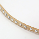 Silver Aluminum Studded Faux Suede Cord UK-LW-D004-14-S-2