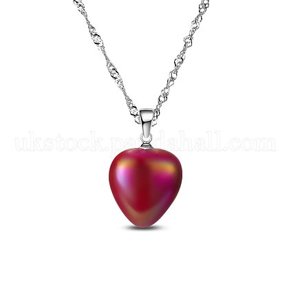 SHEGRACE&reg 925 Sterling Silver Heart Pendant Necklaces&nbsp;UK-JN346A-1