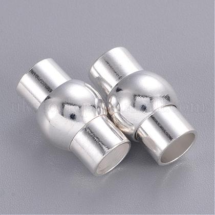 Silver Color Plated Lantern Brass Magnetic Clasps UK-X-KK-G230-6mm-S-1