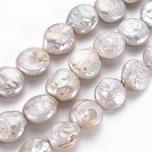 Natural Keshi Pearl Beads Strands UK-PEAR-S018-03C