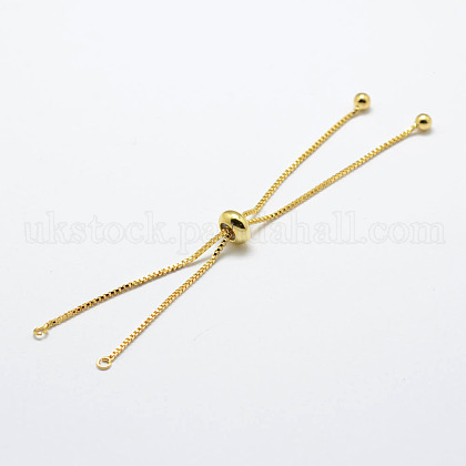 Rack Plating Brass Chain Bracelet Making UK-KK-A142-018G-1