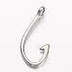 304 Stainless Steel Hook Clasps UK-STAS-E133-100P-1