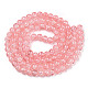 Spray Painted Crackle Glass Beads Strands UK-CCG-Q001-8mm-03-2