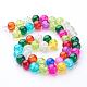 Crackle Glass Beads Strands UK-GGM003-3
