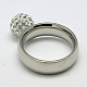 316L Stainless Steel Polymer Clay Rings UK-RJEW-F002-235B-19mm-K-2