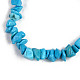 Chip Synthetic Turquoise(Dyed) Beaded Stretch Bracelets UK-BJEW-S143-58-3