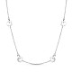 TINYSAND 925 Sterling Silver Interlocking Chain Necklaces UK-TS-N320-S-1