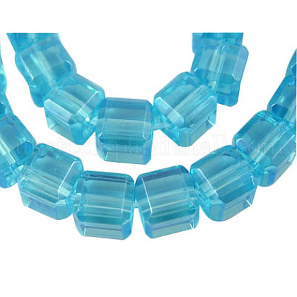 Electroplate Glass Beads Strands UK-GC6MMC20Y-L-K-1