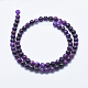 Natural Lepidolite/Purple Mica Stone Beads Strands UK-G-E444-40-6mm-2