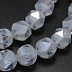 Full Rainbow Plated Faceted Glass Round Bead Strands UK-EGLA-L007-T07-K-1