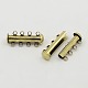 4-strands Brass Slide Lock Clasps UK-X-KK-Q357-1-2