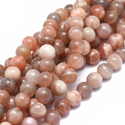 Natural Sunstone Beads Strands UK-G-I249-B03-02-1
