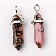 Natural Rhodonite Double Terminated Pointed Pendants UK-G-F295-05D-2
