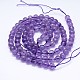 Natural Amethyst Round Bead Strands UK-G-M212-6mm-01A-2
