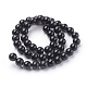 Natural Obsidian Beads Strands UK-X-G-G099-8mm-24-2