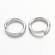 Platinum Plated Brass Round Open Jump Rings for Jewelry DIY&nbsp;UK-X-JRC7mm-NF-2