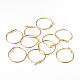 Golden Plated Brass Hoop Earrings UK-X-EC108-1NFG-4