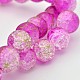 Two Tone Drawbench Crackle Glass Beads Strands UK-G-L276-04A-K-1