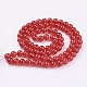 Spray Painted Crackle Glass Beads Strands UK-CCG-Q001-10mm-13-K-2