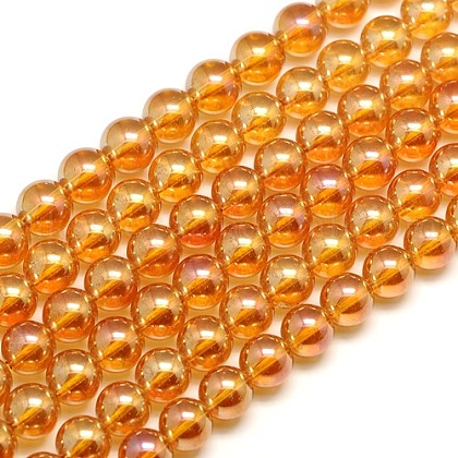 Natural Quartz Crystal Beads Strands UK-G-L093-8mm-01-K-1