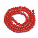 Opaque Solid Color Glass Beads Strands UK-GLAA-Q080-4mm-B02-2