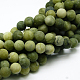 Round Frosted Natural TaiWan Jade Bead Strands UK-G-M248-10mm-02-3
