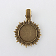 Antique Bronze Sun Shaped Iron Alligator Hair Clip Findings&nbsp;UK-X-PALLOY-N0086-72AB-NF-1