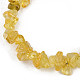 Unisex Chip Natural Citrine(Dyed & Heated) Beaded Stretch Bracelets UK-BJEW-S143-31-3