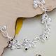 Textured Brass Grape Charm Bracelets For Women UK-BJEW-BB12488-4