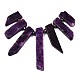 Natural Lepidolite/Purple Mica Stone Beads Strands UK-X-G-N215-007-3
