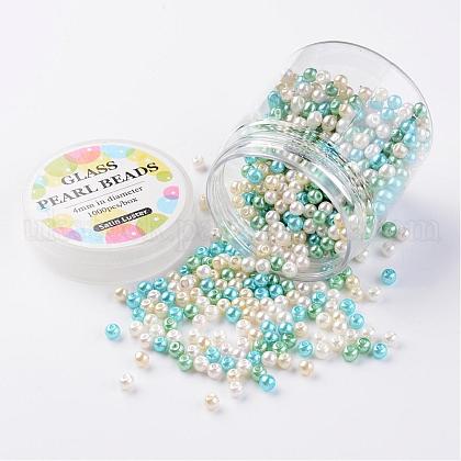 Glass Pearl Bead Sets UK-HY-JP0001-01-K-1