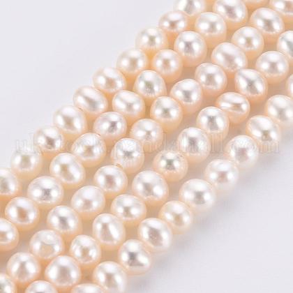 Grade AAA Natural Cultured Freshwater Pearl Beads Strands UK-PEAR-R063-07A-1