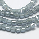 Electroplate Glass Beads Strands UK-EGLA-D018-6x6mm-47-2