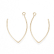 Brass Earring Hooks UK-X-KK-T038-422G-1