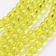 Spray Painted Crackle Glass Beads Strands UK-CCG-Q001-6mm-04-K-1