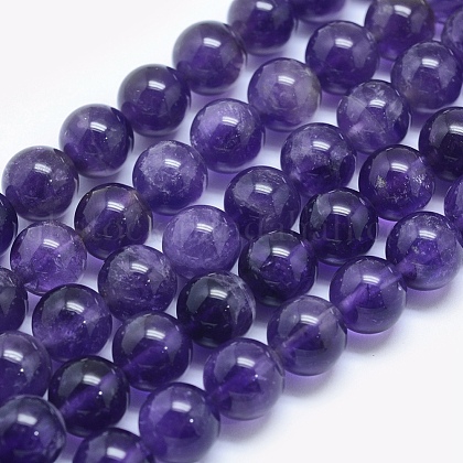 Natural Amethyst Beads Strands UK-G-E481-03-6mm-1