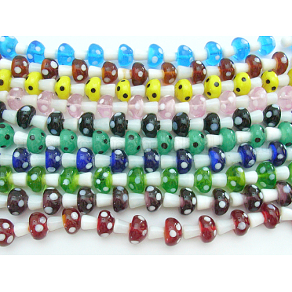 Handmade Lampwork Beads Strands UK-D353-K-1