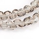 Pearl Luster Plated Faceted Diamond Glass Bead Strands UK-EGLA-J084-PL01-K-1