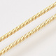Brass Square Snake Chain Necklace Making UK-MAK-T006-10B-G-3